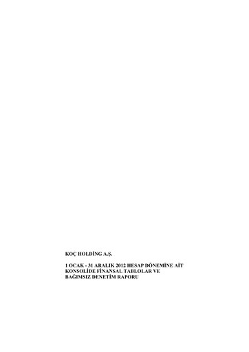 Thumbnail Koç Holding
 Financial Statement 2012