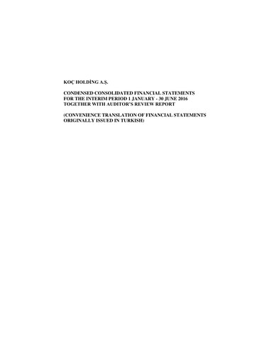 Thumbnail Koç Holding
 Half-year Report 2016-h1