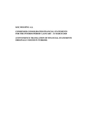 Thumbnail Koç Holding
 Quarterly Report 2020-q1