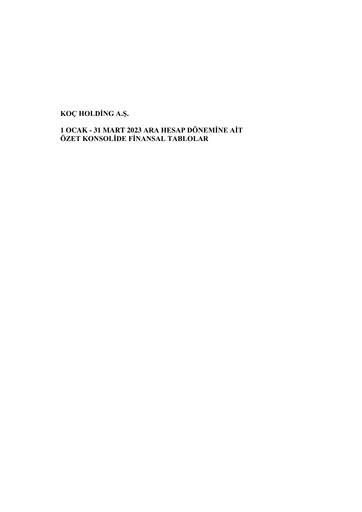 Thumbnail Koç Holding
 Quarterly Report 2023-q1