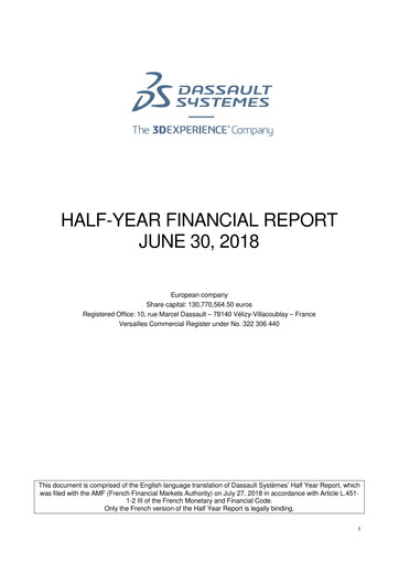 Thumbnail Dassault Systèmes Half-year Report 2018