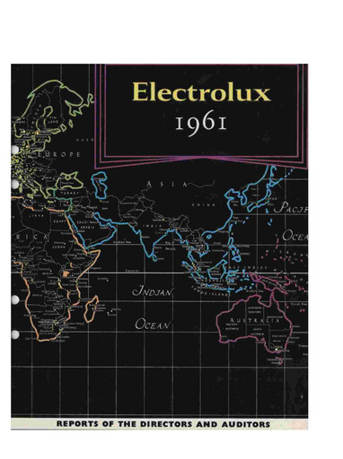 Miniature Electrolux Rapport annuel 1961