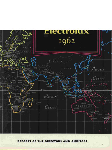 Miniature Electrolux Rapport annuel 1962