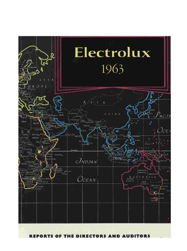 Miniature Electrolux Rapport annuel 1963