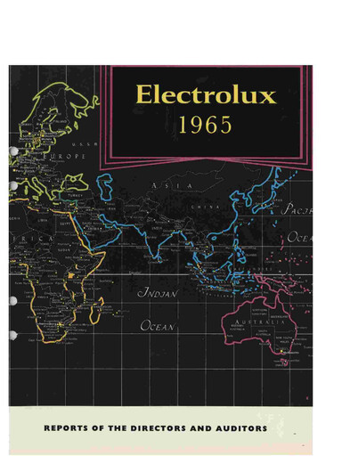 Miniature Electrolux Rapport annuel 1965