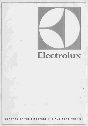 Miniature Electrolux Rapport annuel 1968