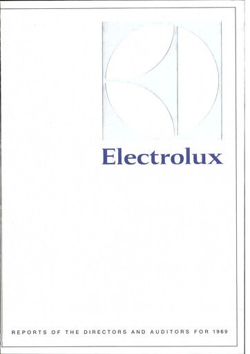 Miniature Electrolux Rapport annuel 1969