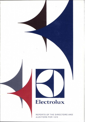 Miniature Electrolux Rapport annuel 1972