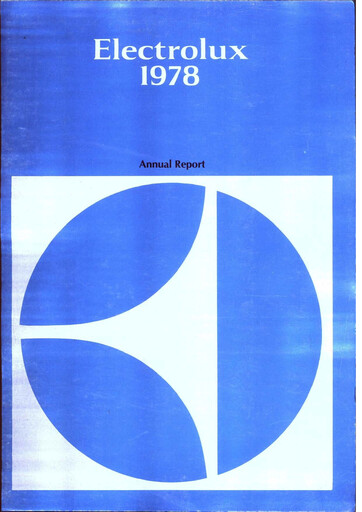 Miniature Electrolux Rapport annuel 1978