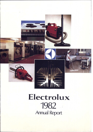 Miniature Electrolux Rapport annuel 1982