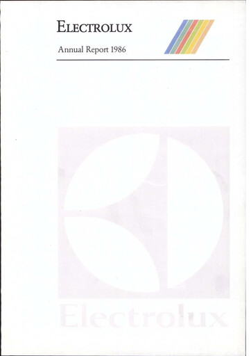 Miniature Electrolux Rapport annuel 1986