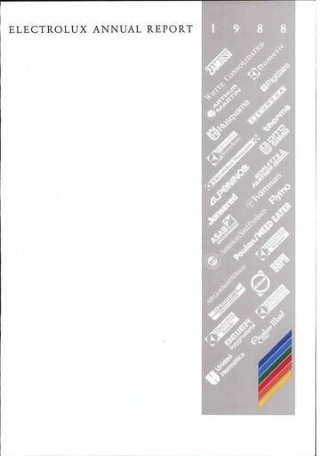 Miniature Electrolux Rapport annuel 1988