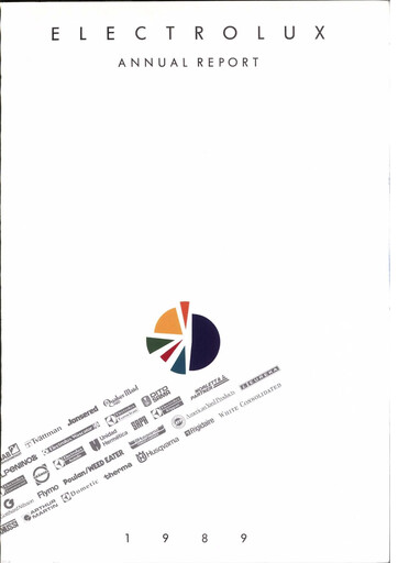 Miniature Electrolux Rapport annuel 1989