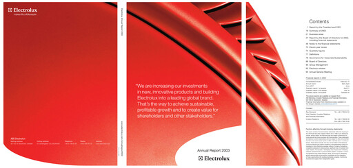 Miniature Electrolux Rapport annuel 2003