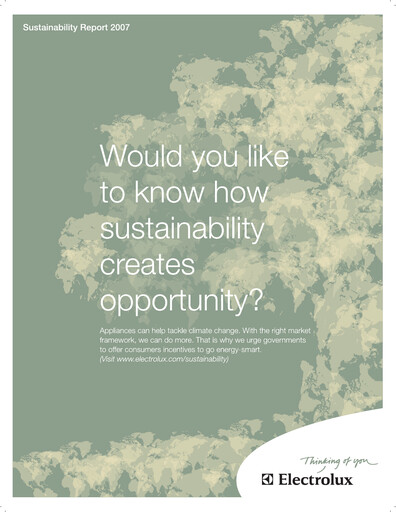 Miniature Electrolux Rapport de durabilité 2007
