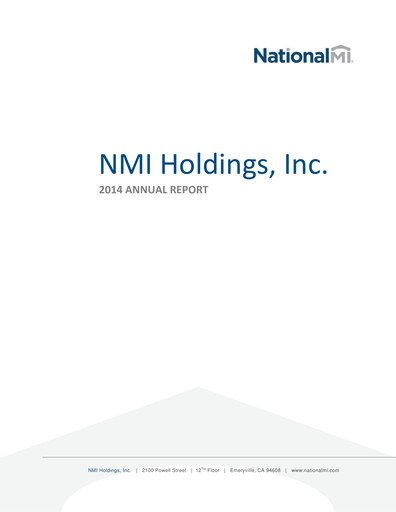 Miniature NMI Holdings
 Rapport annuel 2014