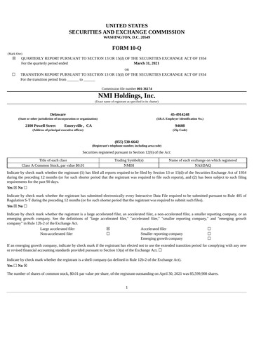 Miniature NMI Holdings
 Rapport trimestriel 2021-q1
