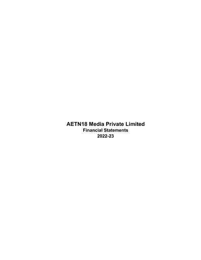 Thumbnail Network18
 Financial Statement 2022-2023