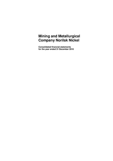 Thumbnail Nornickel Financial Statement 2010