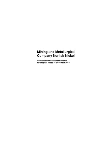 Thumbnail Nornickel Financial Statement 2018