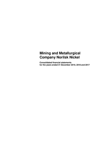 Thumbnail Nornickel Financial Statement 2019