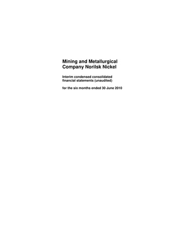 Thumbnail Nornickel Half-year Report 2010-h1