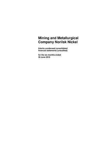 Thumbnail Nornickel Half-year Report 2016-h1