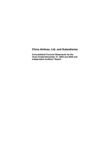Thumbnail China Airlines Financial Statement 2025