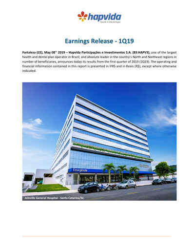 Thumbnail Hapvida Quarterly Report 2019-q1