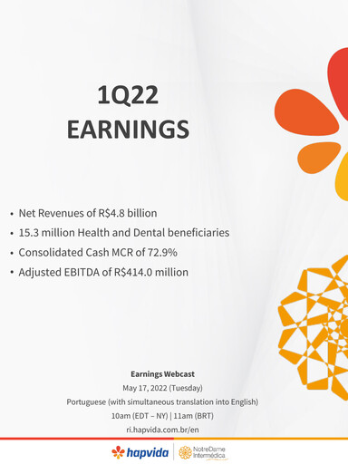 Thumbnail Hapvida Quarterly Report 2022-q1