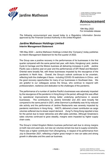 Thumbnail Jardine Matheson Quarterly Report 2022-q1