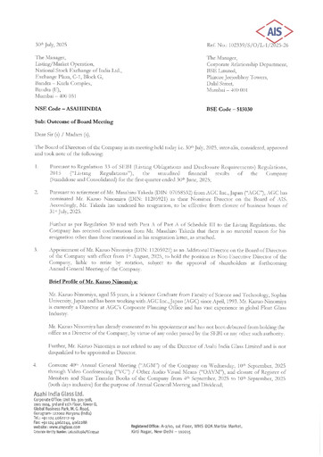 Thumbnail Asahi India Glass Quarterly Report 2025-q1