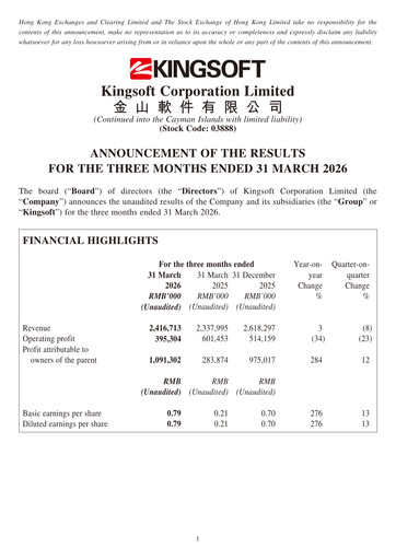 Thumbnail Kingsoft Quarterly Report 2026-q1