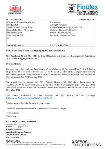 Vorschaubild Finolex Cables
 Quartalsbericht 2024-q3