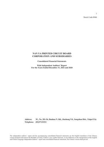 Thumbnail Nan Ya PCB Financial Statement 2021