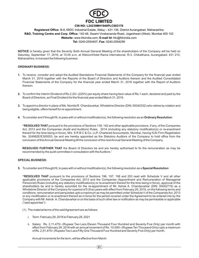 Thumbnail FDC India Annual Report 2016