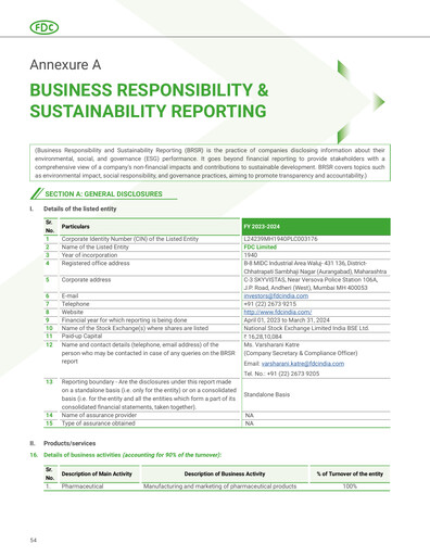 Thumbnail FDC India ESG Report 2023-2024
