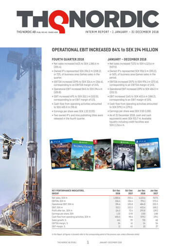 Thumbnail Embracer Group Financial Statement 2018