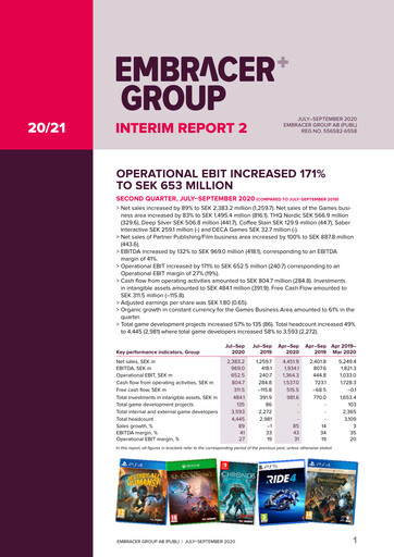 Thumbnail Embracer Group Financial Statement 2020-q2
