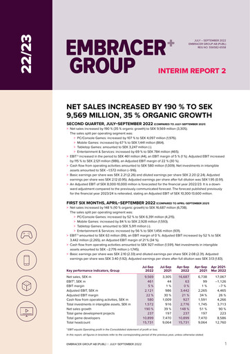 Thumbnail Embracer Group Financial Statement 2022-q2