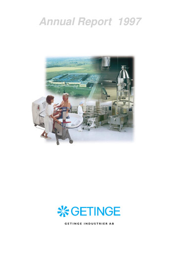 Vorschaubild Getinge Jahresbericht 1997