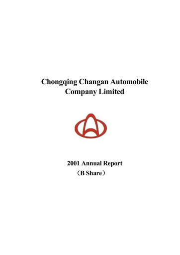 Thumbnail Chongqing Changan Annual Report 2001