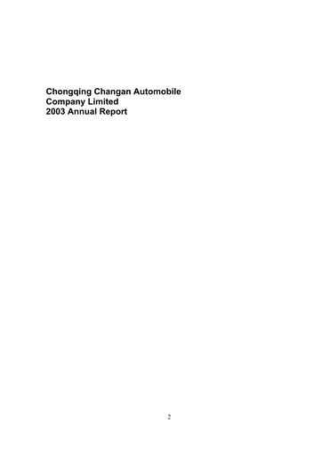 Thumbnail Chongqing Changan Annual Report 2003
