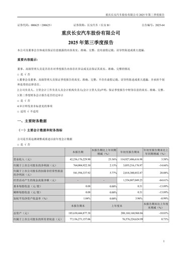 Thumbnail Chongqing Changan Quarterly Report 2025-q3