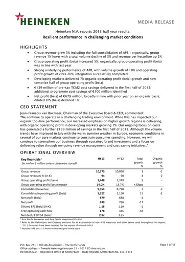 Thumbnail Heineken Half-year Report 2013-h1