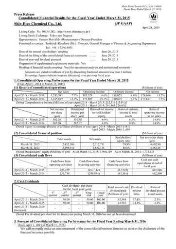 Thumbnail Shin-Etsu Chemical Financial Statement 2014