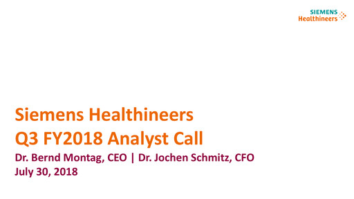 Thumbnail Siemens Healthineers Financial Statement 2018-q3