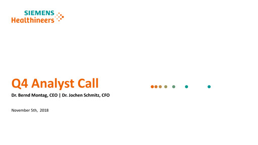 Thumbnail Siemens Healthineers Financial Statement 2018-q4