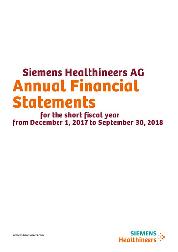 Thumbnail Siemens Healthineers Financial Statement 2018