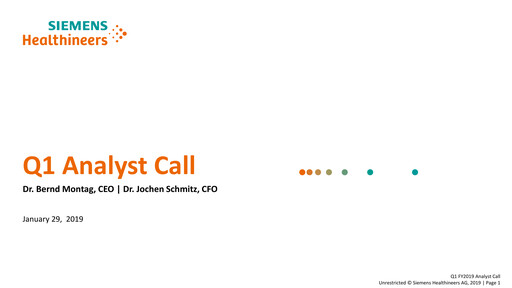 Thumbnail Siemens Healthineers Financial Statement 2019-q1